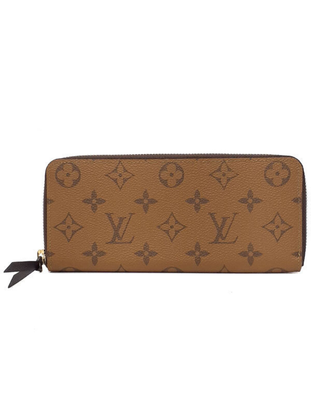 Louis Vuitton Monogram Reverse Portefeuille Clemence Round Zipper Long Wallet
